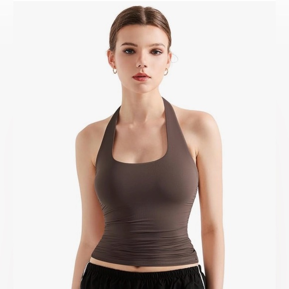Suuksess Tops - Women’s Brown Halter Tank Top